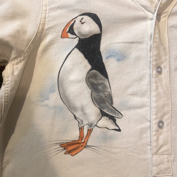 COPY - Vintage 80s L.L. Bean Flannel Puffin Nightgown - Picture 2 of 9